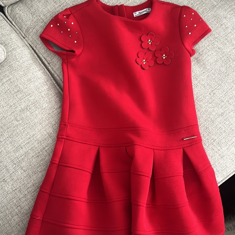 Mayoral like new toddler dress size 6 -Red Holiday dress super soft!